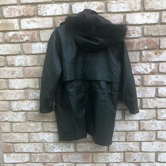 Wilson Leather Soft Green Hooded Leather Jacket - Picture 3 of 11